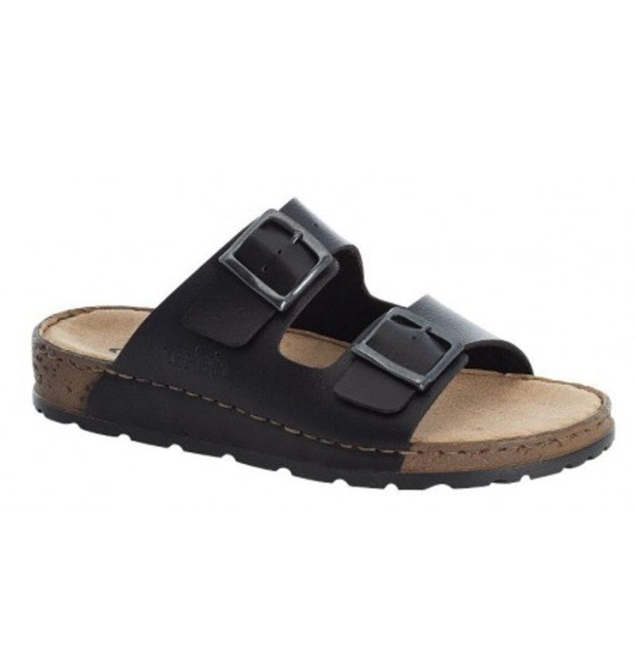 Men'S Shoes Shoesissime Sandals | Rieker 25690-01 Black