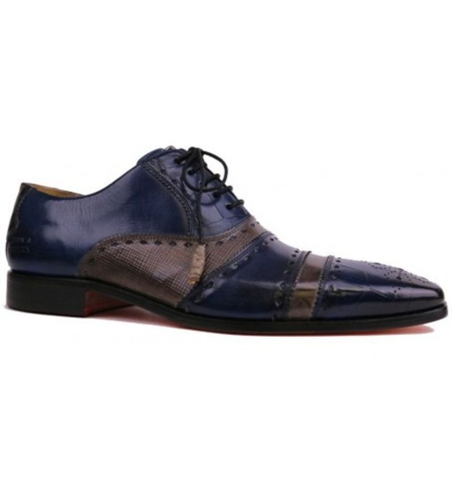 Men'S Shoes Shoesissime Dress Shoes With Laces | Melvin & Hamilton Elvis62 Blue