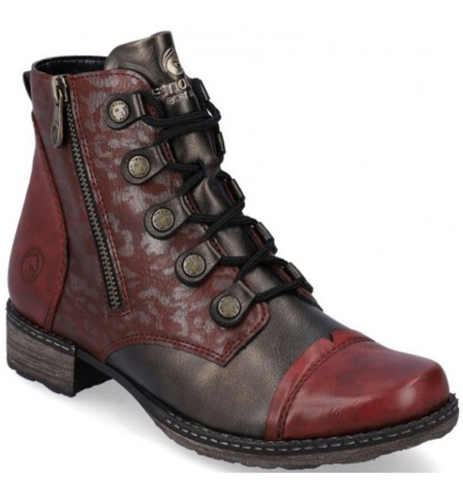 Women'S Shoes Shoesissime Fall Boots | Rieker - Remonte D4391-36 Burgundy