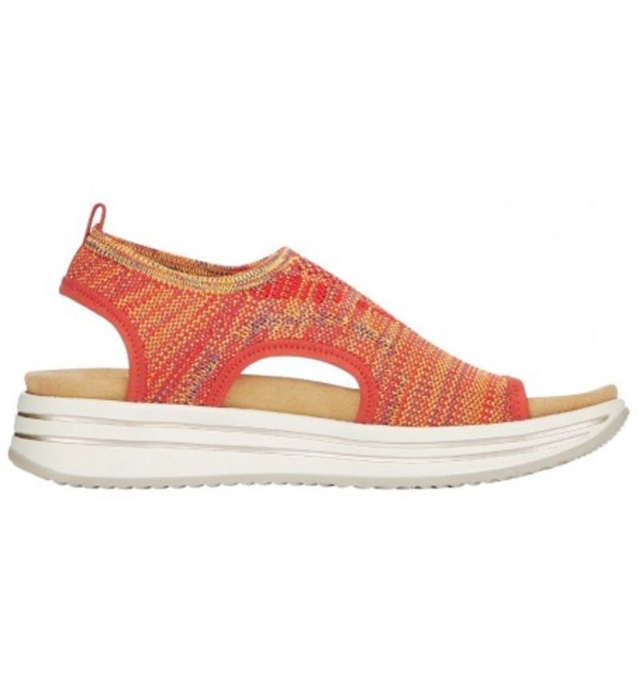 Women'S Shoes Shoesissime Sandals | Rieker - Remonte R2955-38 Yellow Orange