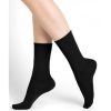 Accessories Shoesissime Women'S | Bleu Foret Fine Wool Socks With Cotton Inside Black