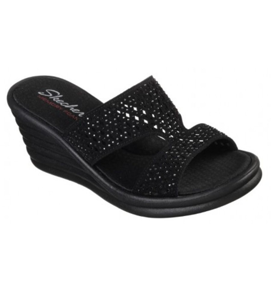 Women'S Shoes Shoesissime Sandals | Skechers Ibiza Summer 31778 Black