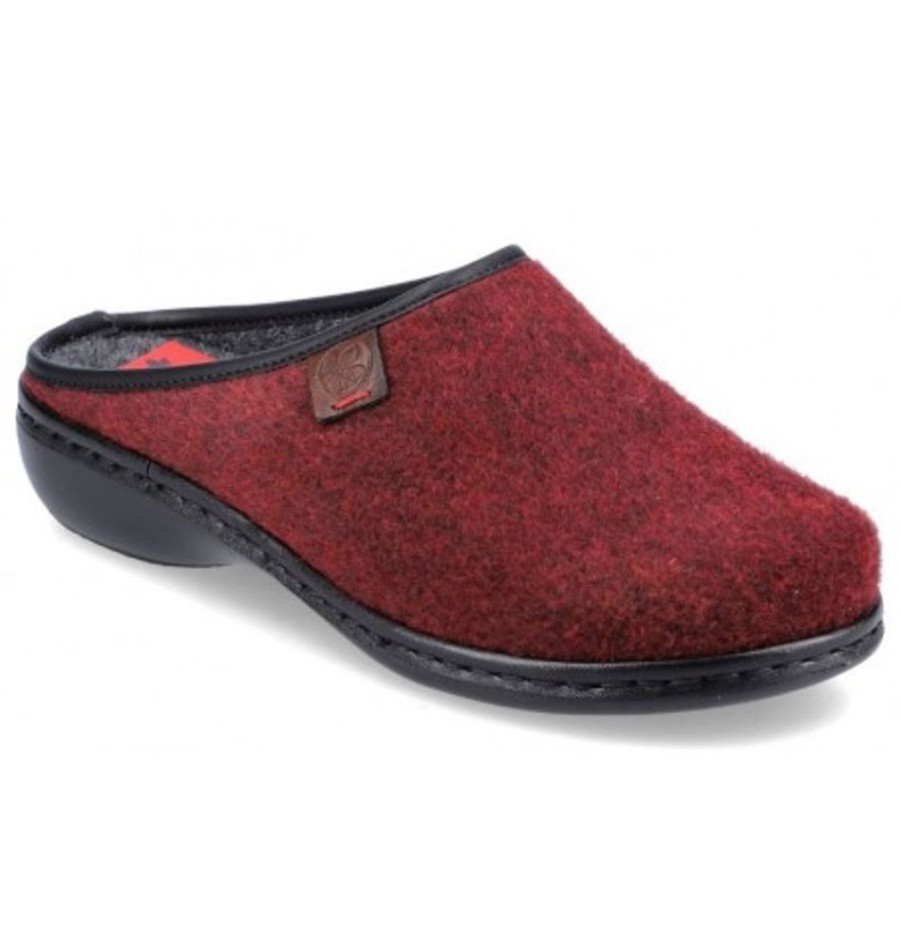 Women'S Shoes Shoesissime Slippers | Rieker 659A4-35 Burgundy